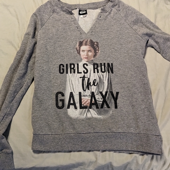 Star wars long sleeve sweatshirt v neck girls run galaxy girl power fandom nerd - Picture 4 of 7